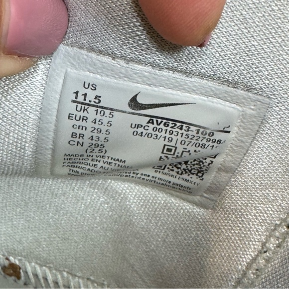 Nike Air Force Max 2 Men’s White Sneakers Size 11.5 – No Insoles or Laces - Picture 3 of 12
